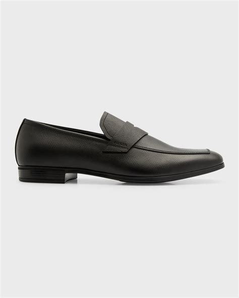 prada saffiano loafer|prada penny loafers.